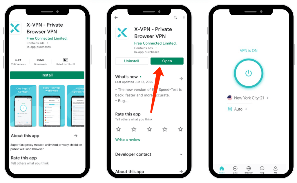 Download X-VPN APK from Google Play