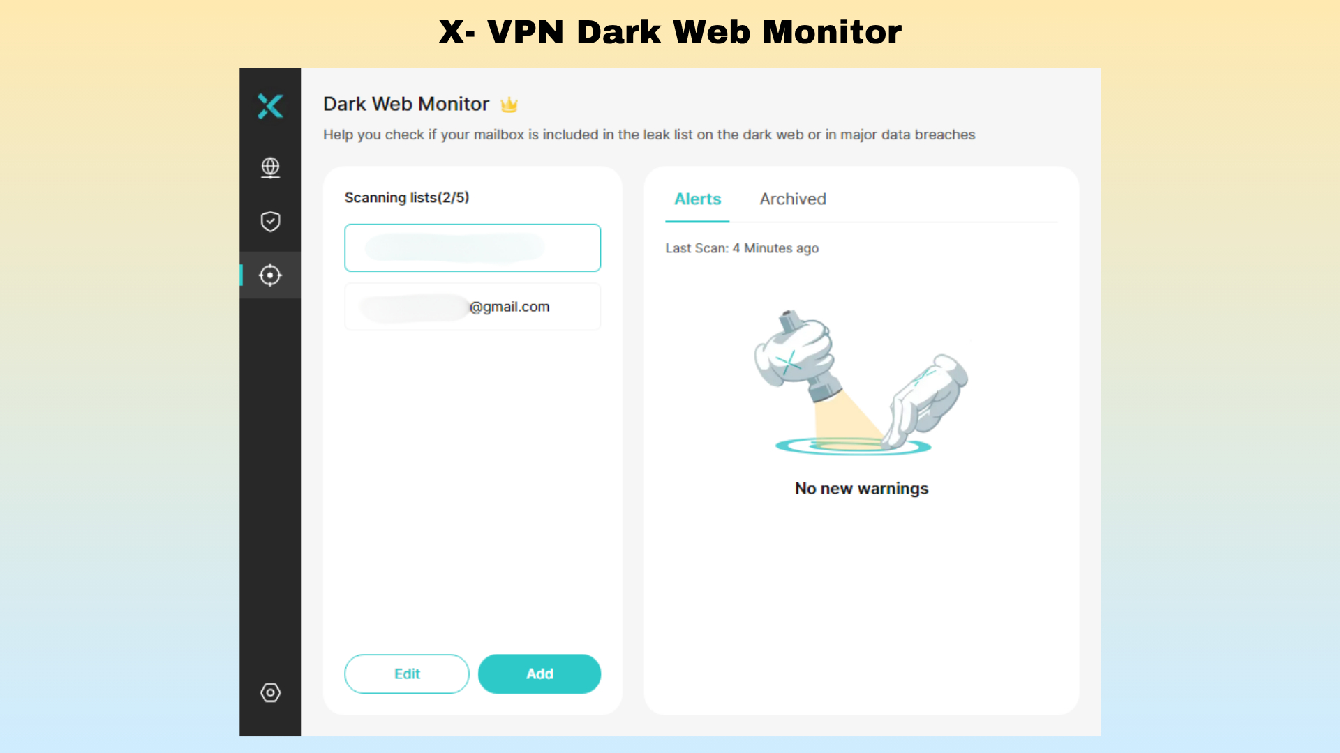 xvpn dark web monitor