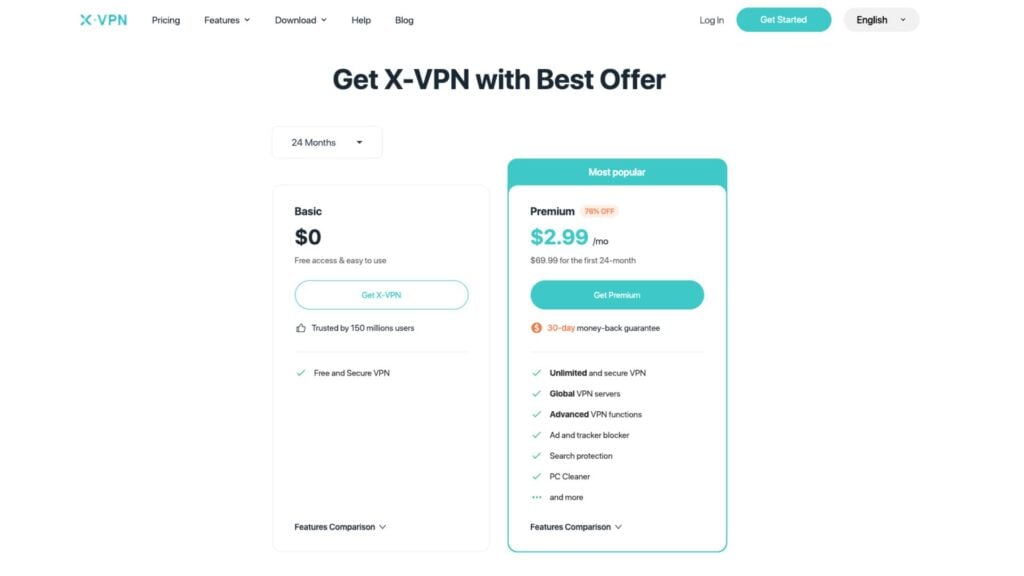 xvpn, pricing and plans