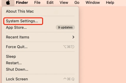 turn on system settings on mac
