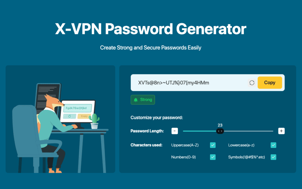 X-VPN Free Password Generator
