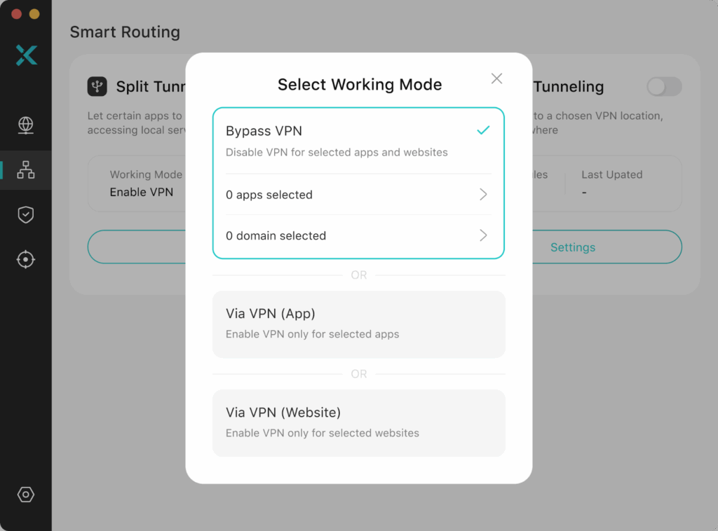 Inverse Split Tunneling