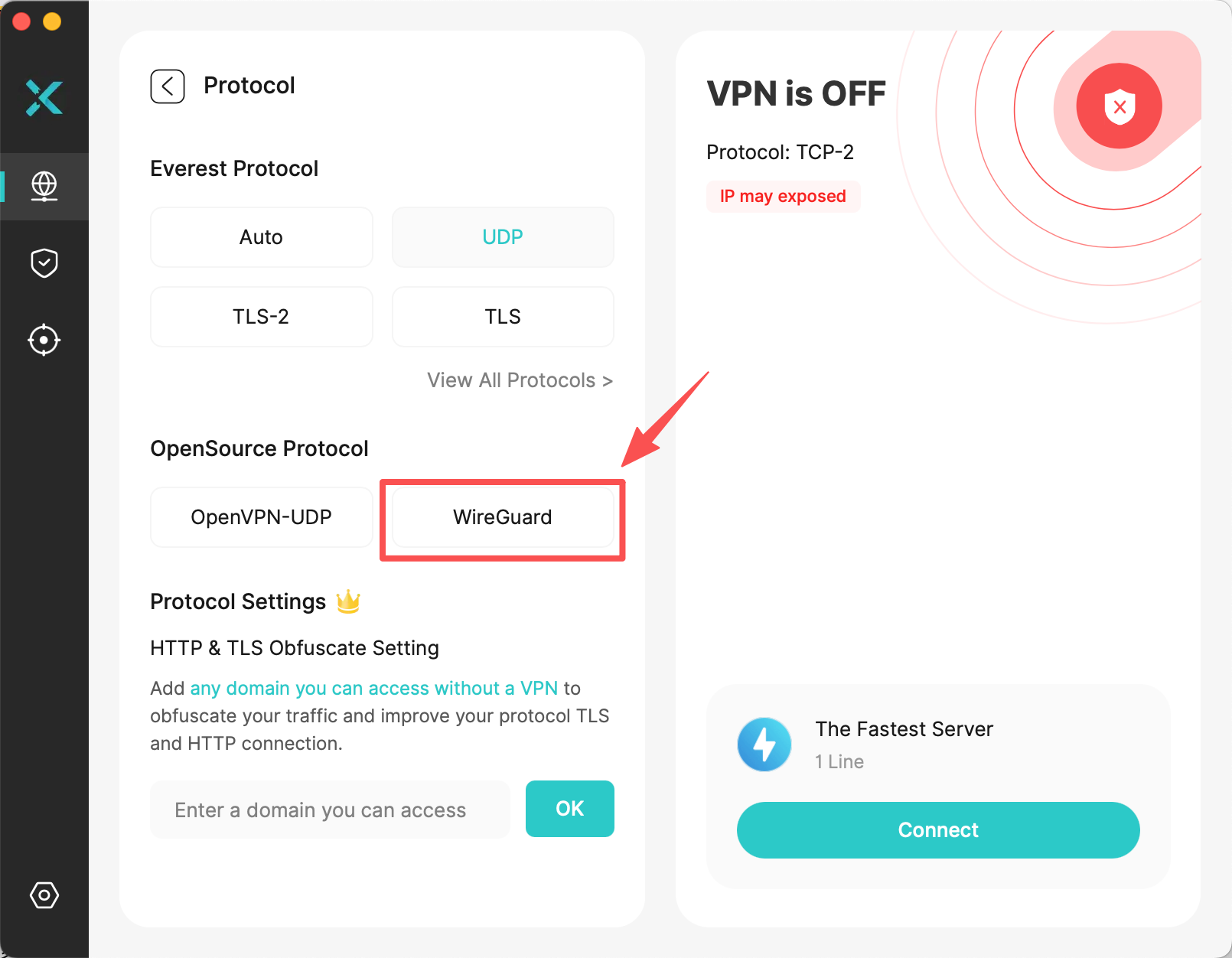 check the encryption protocol