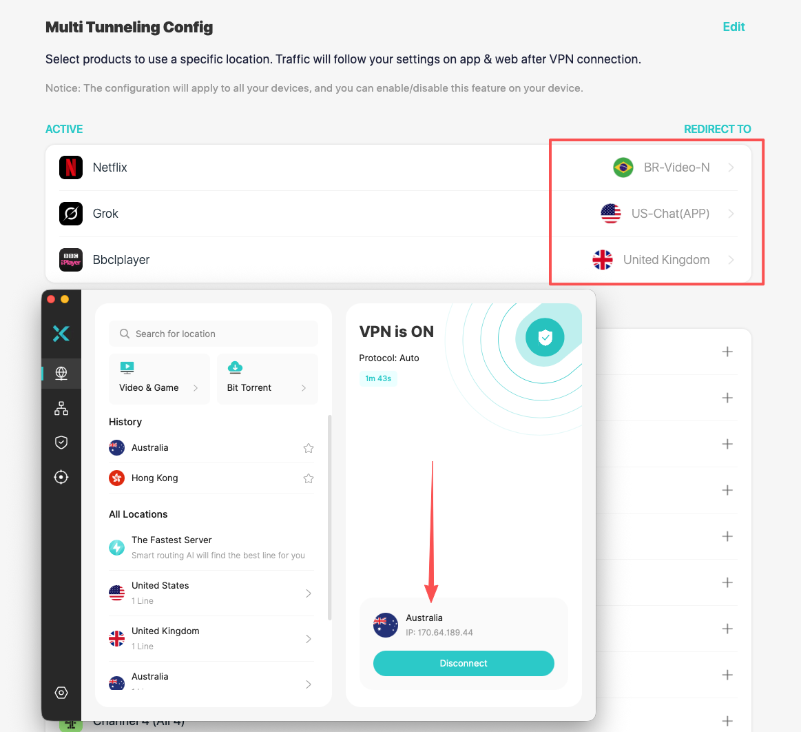 Apply Multi Tunneling Configuration