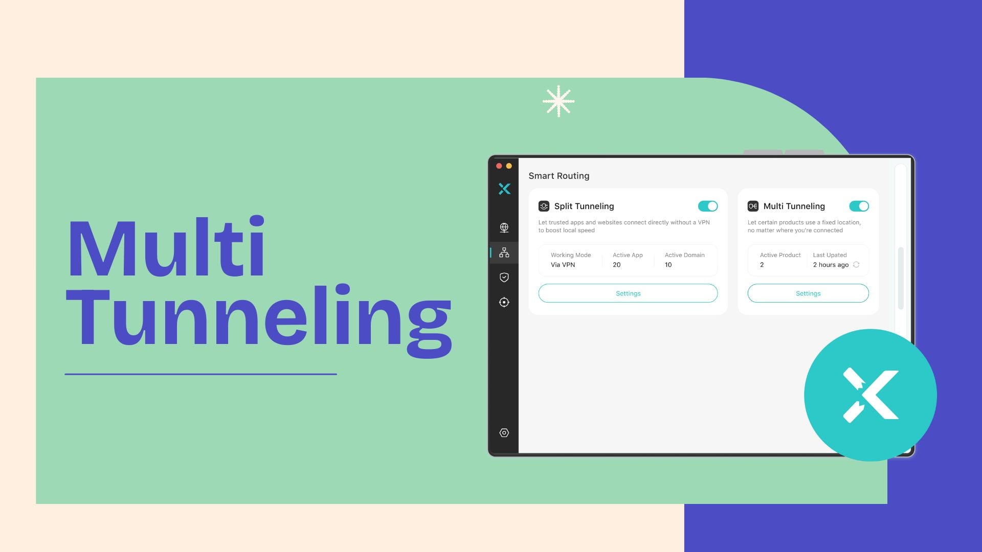 X-VPN Multi Tunneling