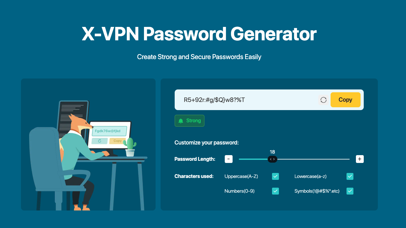xvpn free password generator
