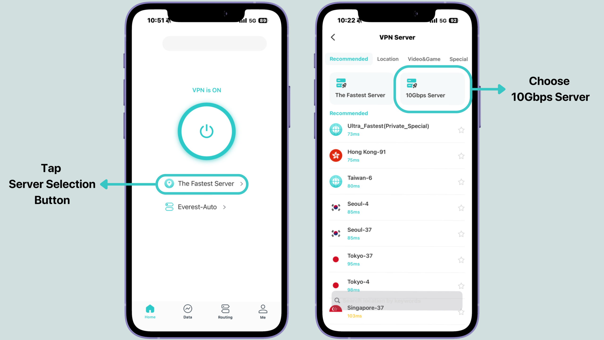 how to use 10Gbps server
