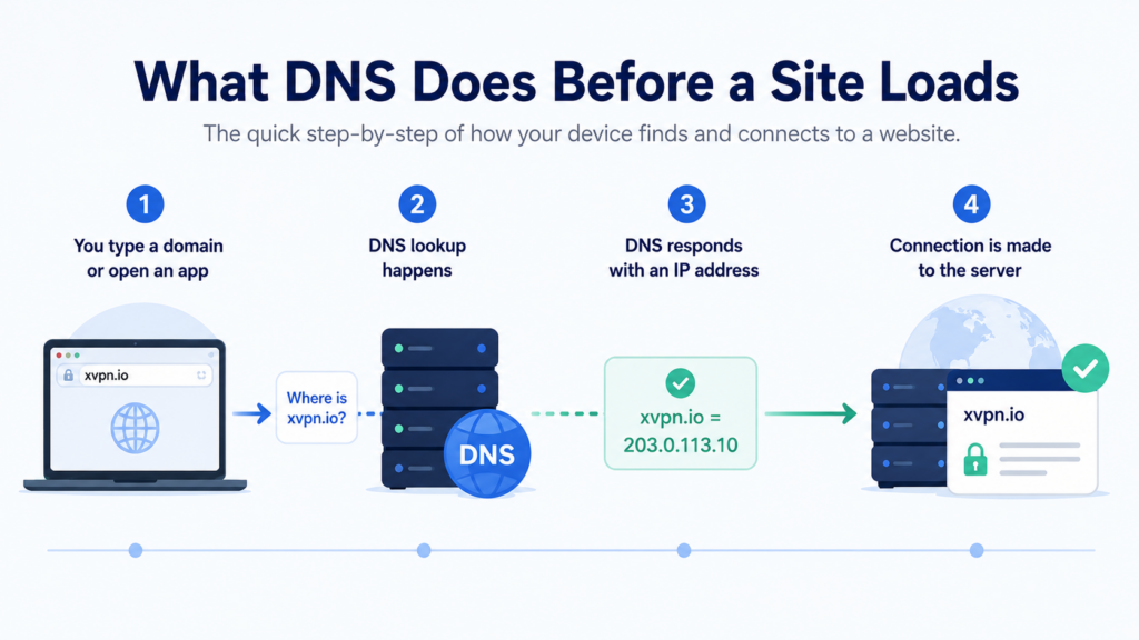 what dns does before a site loads