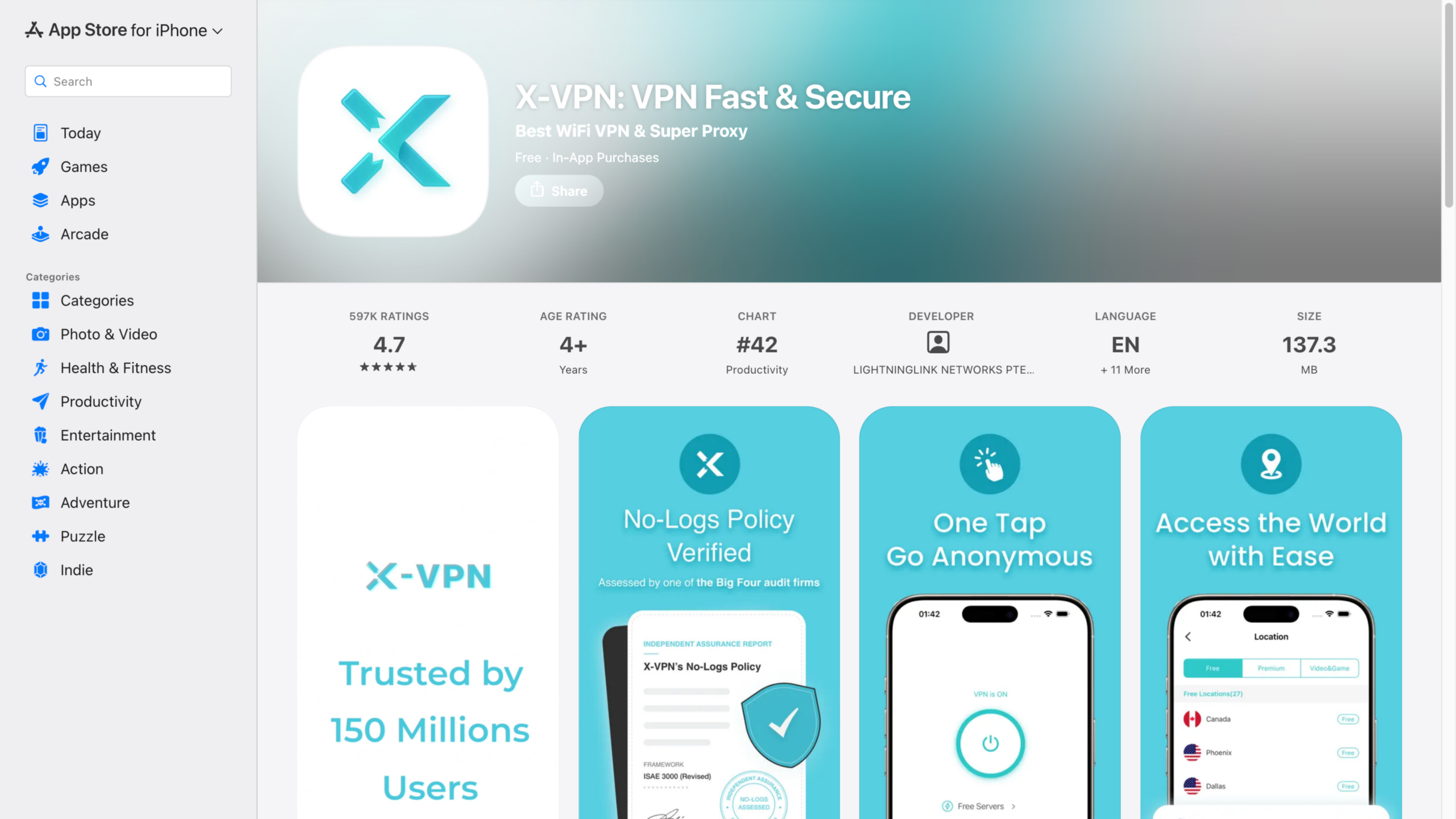 Get the VPN for iOS