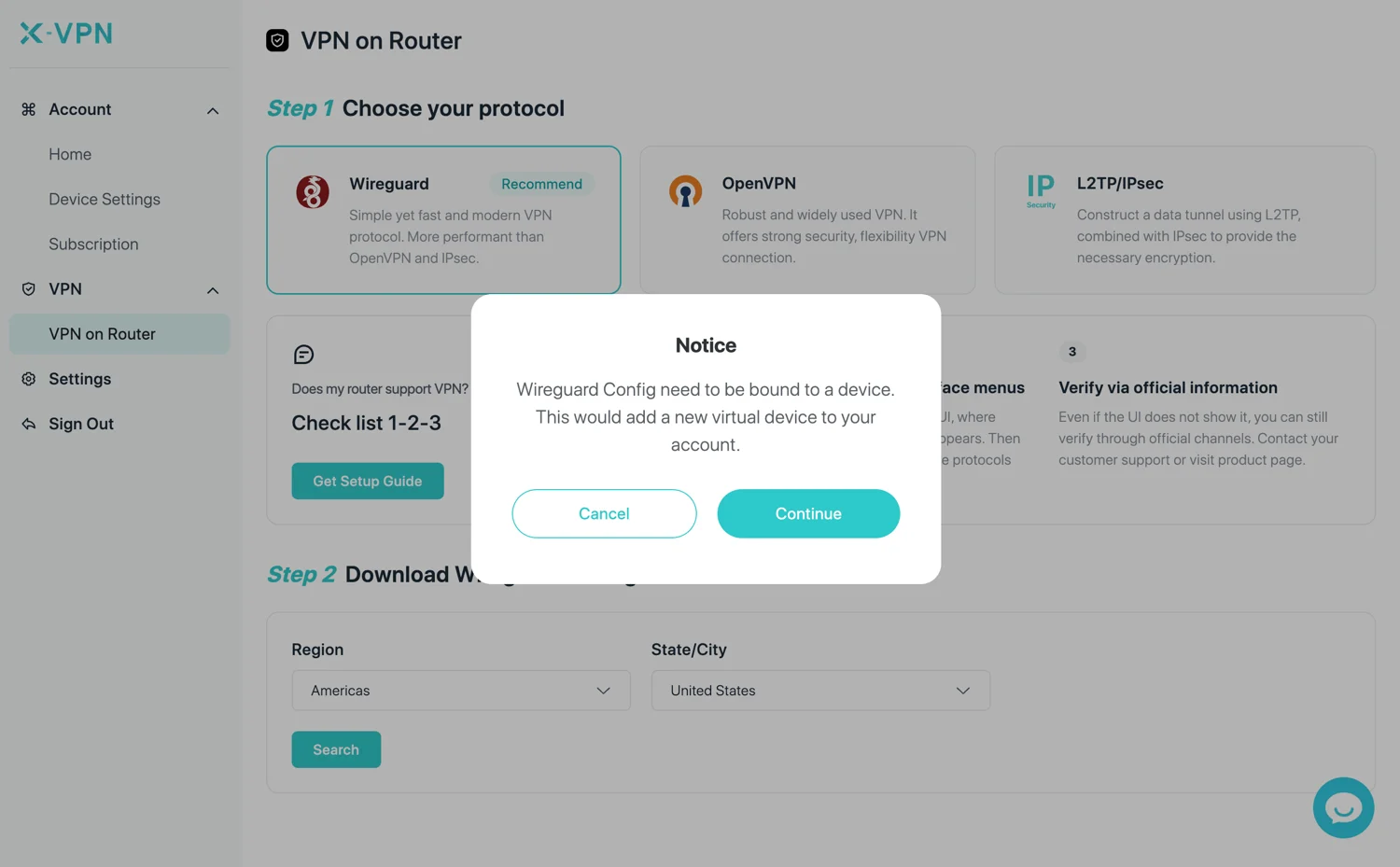 Choose a protocol