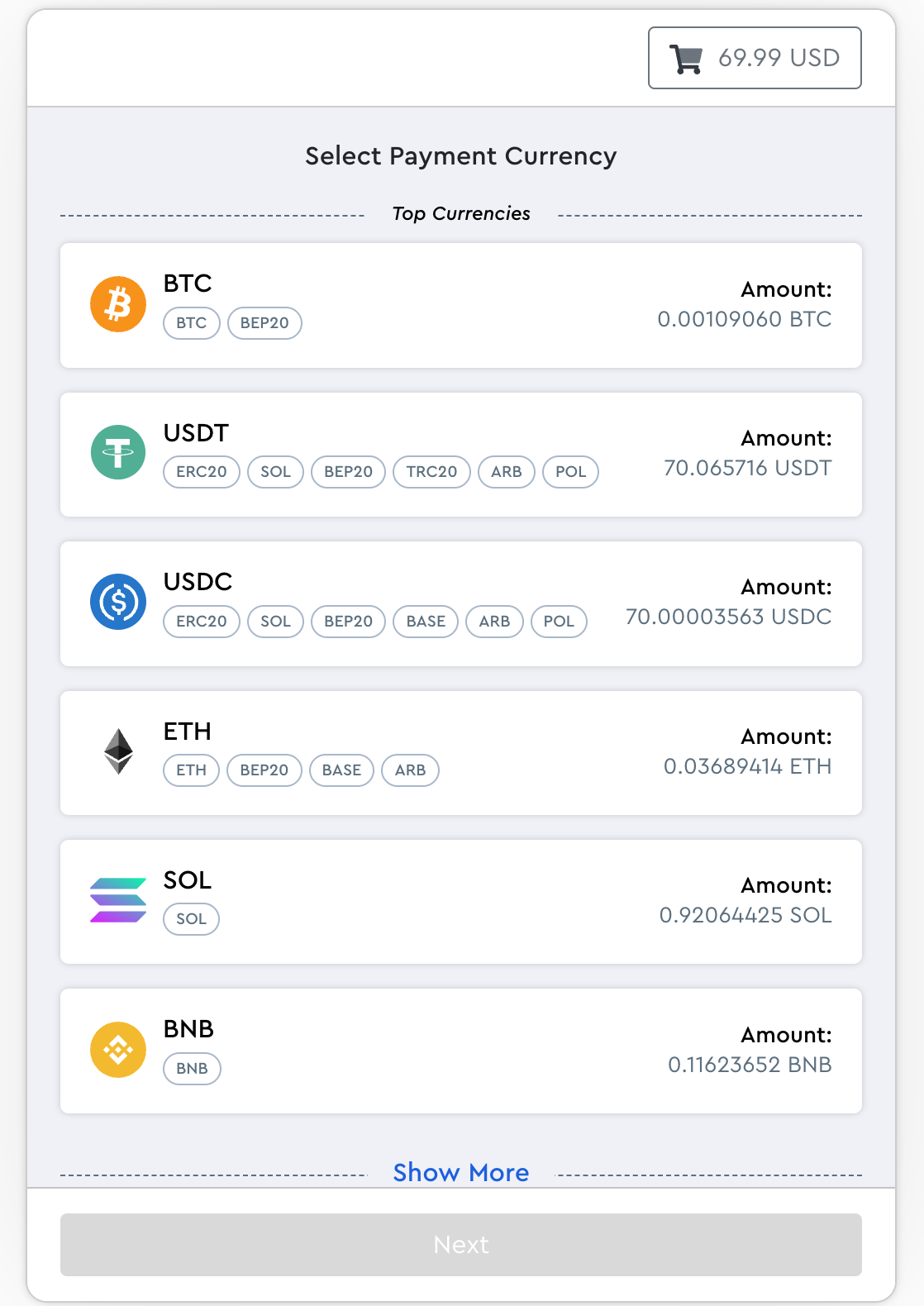 if you pay in cryptocurrency