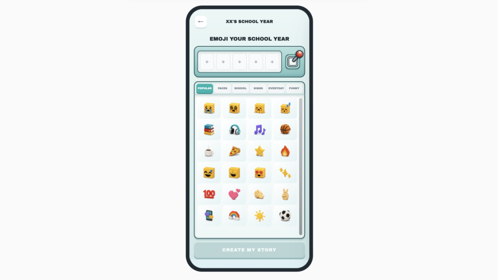 start with 5 emojis