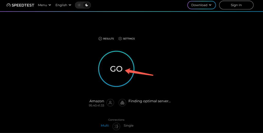 Ookla Speed Test