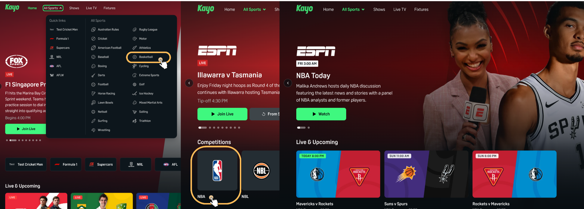 Start watching games