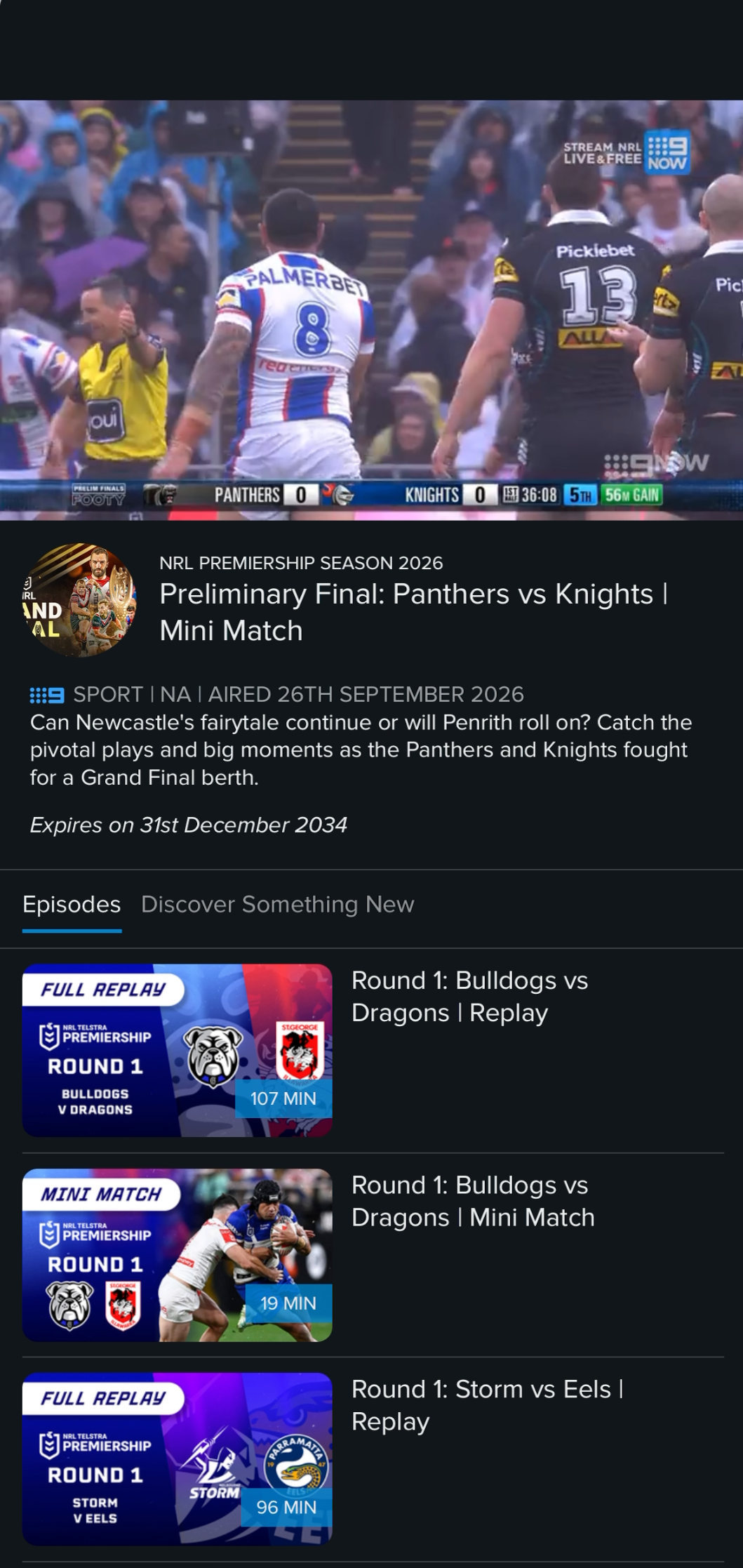 watch NRL Grand Final