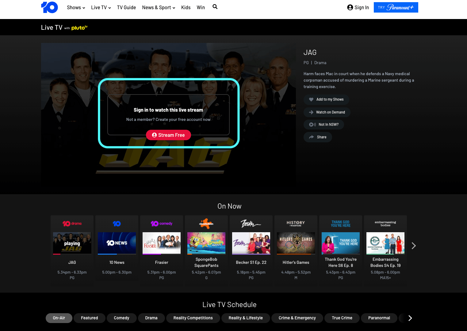 Sign In for Online Streaming