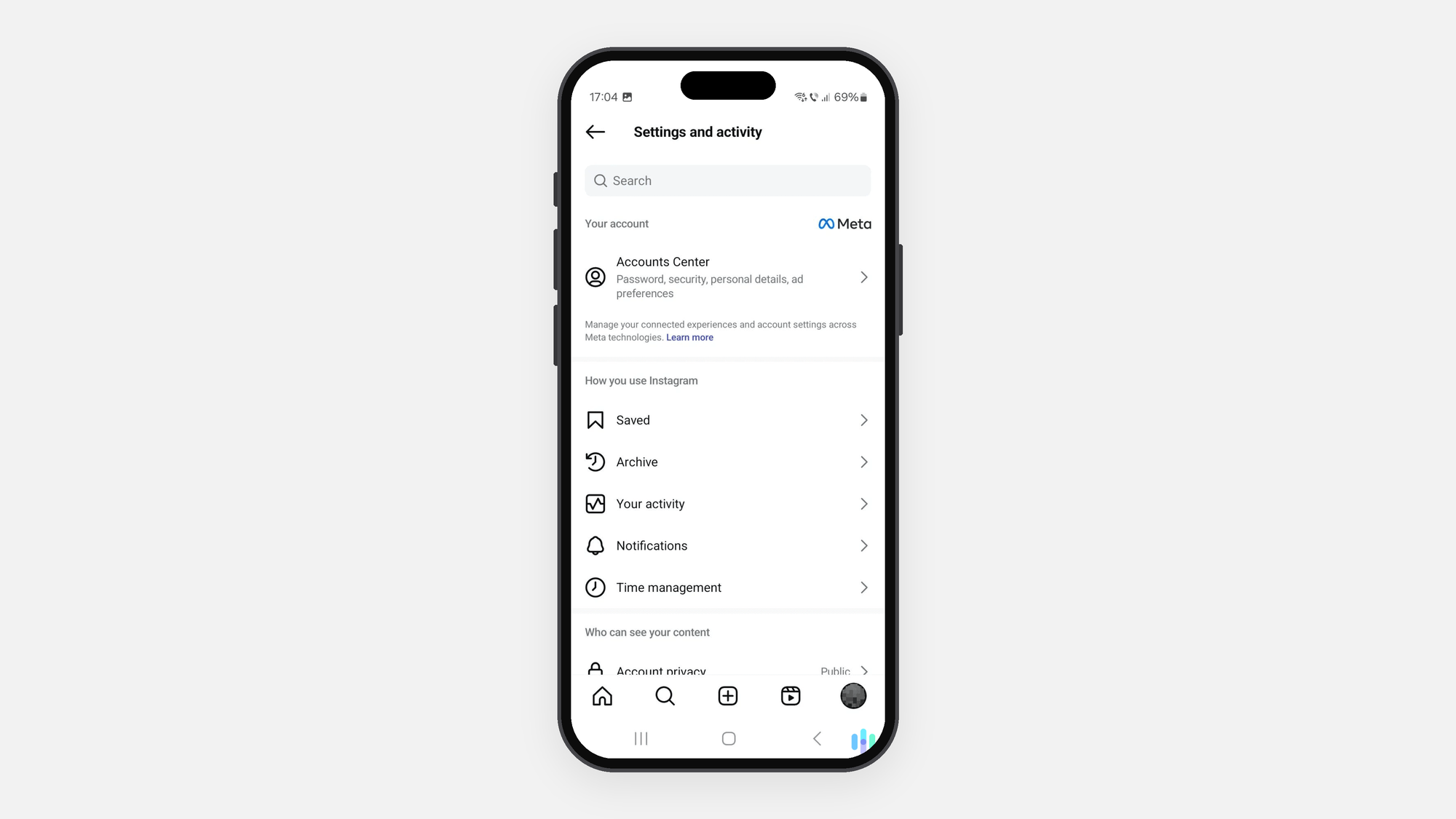 Tap Your activity