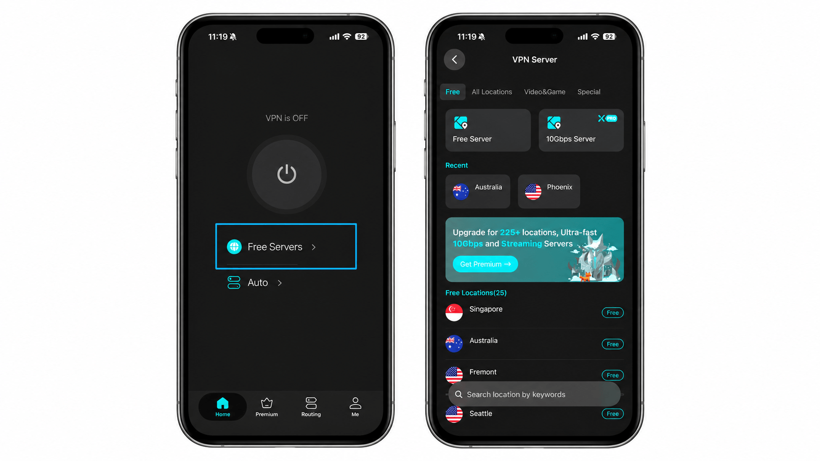 X-VPN free Servers